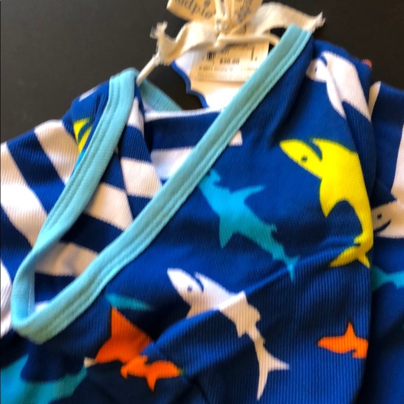 Mud Pie Shark Tank Shark Hooded One Piece - Picture 8 of 9